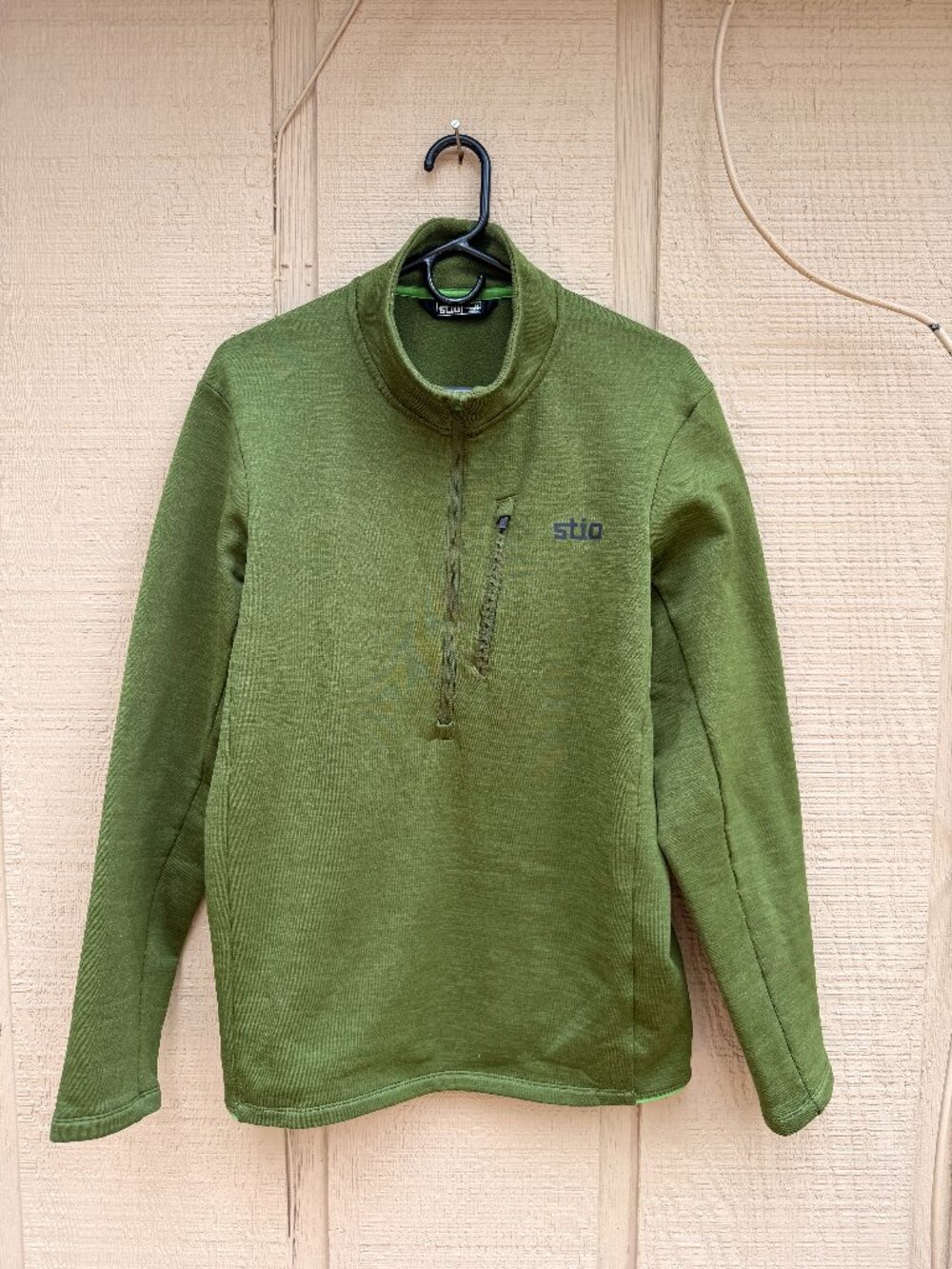 Stio Mens Glide Power Stretch Full Zip Hoodie Size M Green